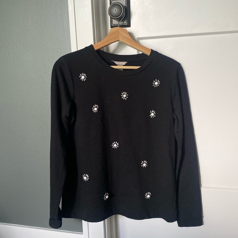 Banana Republic | Beaded Long Sleeve T-shirt